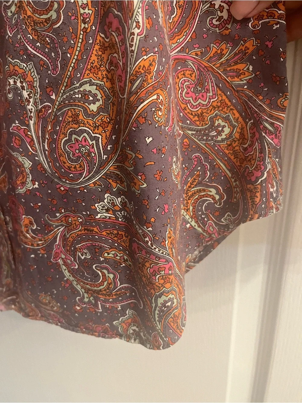 Tailorbyrd Brown Paisley Long-Sleeve Button-Down Shirt
